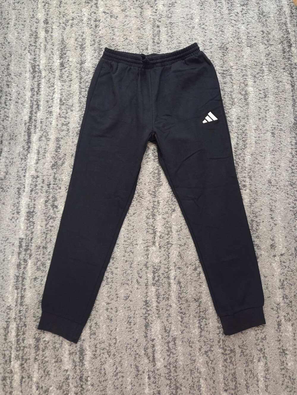 NWT Adidas Feelcozy Fleece Sweatpants Black Tapered Joggers Men's Size Medium